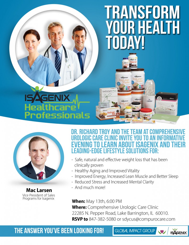 Isagenix at Comprehensive Urologic Care Comprehensive